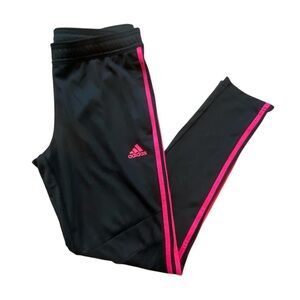 Adidas Black and Pink Training Track Pants